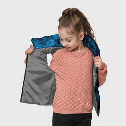 Детский жилет Синий дым текстура, цвет: 3D-светло-серый — фото 2