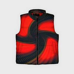 Детский жилет Закрученный вихрь - узор красный, цвет: 3D-красный