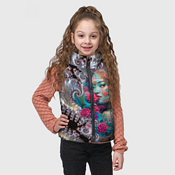 Детский жилет Japanese beauty - irezumi, цвет: 3D-черный — фото 2
