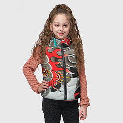 Детский жилет Иредзуми: дракон в дыму, цвет: 3D-черный — фото 2