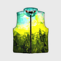 Детский жилет Green abstract colors, цвет: 3D-красный
