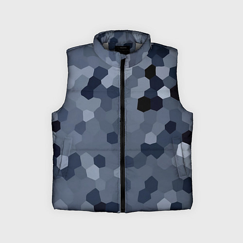 Детский жилет Камуфляж из сот / 3D-Светло-серый – фото 1
