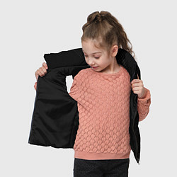 Детский жилет DanMachi glitch на темном фоне: по-вертикали, цвет: 3D-черный — фото 2