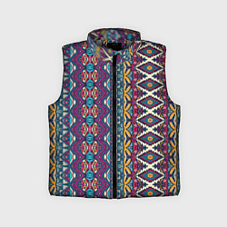 Детский жилет Мексиканский орнамент, цвет: 3D-светло-серый