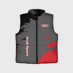 Детский жилет Audi sport grunge, цвет: 3D-черный