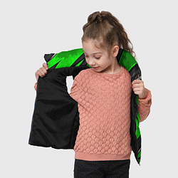 Детский жилет Зеленая органическая броня, цвет: 3D-черный — фото 2