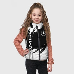 Детский жилет Mercedes benz - white color, цвет: 3D-светло-серый — фото 2