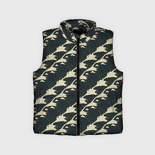 Детский жилет Японский паттерн гор / 3D-Светло-серый – фото 1