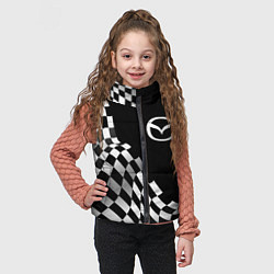 Детский жилет Mazda racing flag, цвет: 3D-черный — фото 2