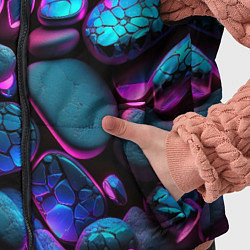 Детский жилет Неоновые камни, цвет: 3D-черный — фото 2