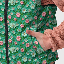 Детский жилет Объемные цветочки, цвет: 3D-светло-серый — фото 2