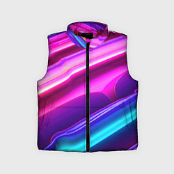 Детский жилет Неоновые объемные полосы, цвет: 3D-красный