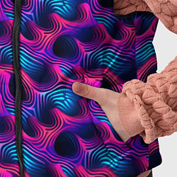 Детский жилет Абстракция паттерн фиолетовые цвета, цвет: 3D-красный — фото 2