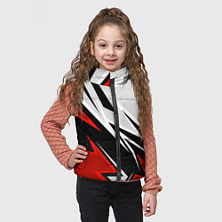 Детский жилет Бело-красная униформа для зала, цвет: 3D-светло-серый — фото 2