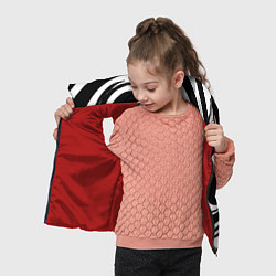 Детский жилет Черно-белая воронка, цвет: 3D-красный — фото 2