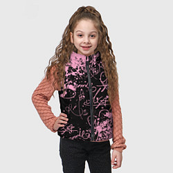 Детский жилет Блэкпинк - автографы, цвет: 3D-черный — фото 2