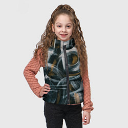 Детский жилет Мазки кисти, цвет: 3D-черный — фото 2