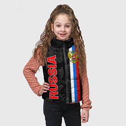 Детский жилет Russia black style, цвет: 3D-черный — фото 2