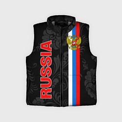 Детский жилет Russia black style, цвет: 3D-светло-серый