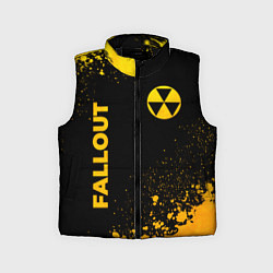 Детский жилет Fallout - gold gradient: надпись, символ
