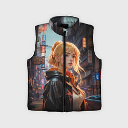 Детский жилет Боевая городская девчонка, цвет: 3D-светло-серый