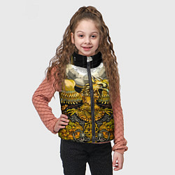 Детский жилет Золотой орёл - славянский орнамент, цвет: 3D-черный — фото 2