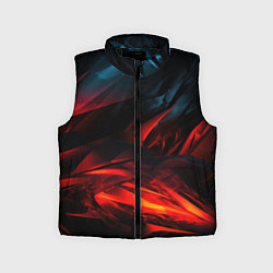 Детский жилет Red black abstract