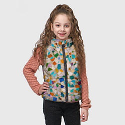 Детский жилет Мозайка мелкая разноцветная, цвет: 3D-светло-серый — фото 2