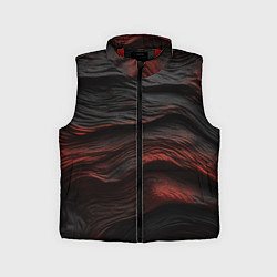 Детский жилет Black red texture, цвет: 3D-красный