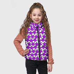 Детский жилет Ретро звёзды фиолетовые, цвет: 3D-черный — фото 2