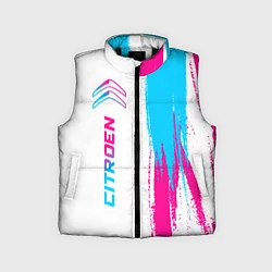 Детский жилет Citroen neon gradient style: по-вертикали, цвет: 3D-черный