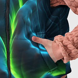 Детский жилет Зеленая кислотная текстура с плитами, цвет: 3D-черный — фото 2