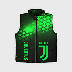 Детский жилет Juventus green logo neon