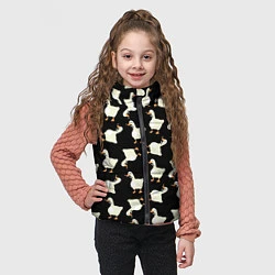 Детский жилет Паттерн с гусями, цвет: 3D-светло-серый — фото 2