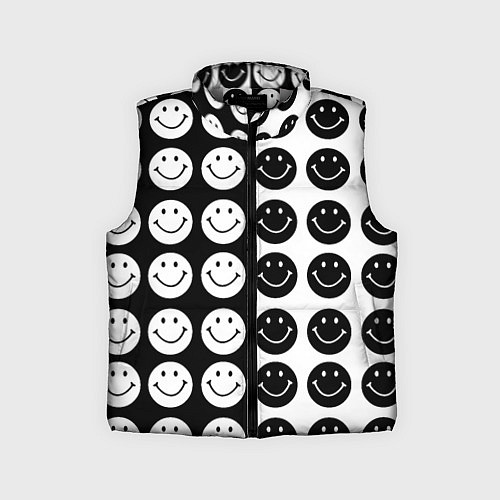 Детский жилет Smiley black and white / 3D-Светло-серый – фото 1