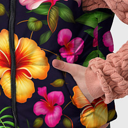 Детский жилет Гавайские цветы узор, цвет: 3D-красный — фото 2