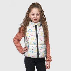 Детский жилет Точки и дуги на светлом фоне, цвет: 3D-светло-серый — фото 2