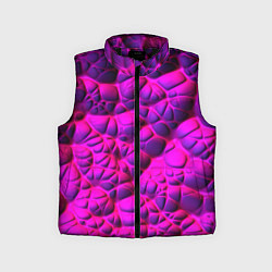 Детский жилет Объемная розовая текстура, цвет: 3D-черный