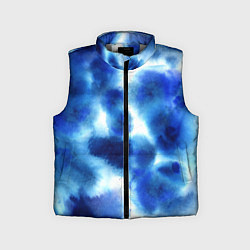 Детский жилет Акварельные абстрактные пятна напоминающие космос, цвет: 3D-светло-серый