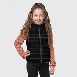 Детский жилет Разноцветные полосы на чёрном, цвет: 3D-черный — фото 2