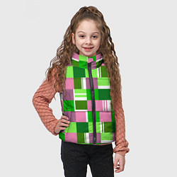 Детский жилет Ретро квадраты ванильные, цвет: 3D-светло-серый — фото 2