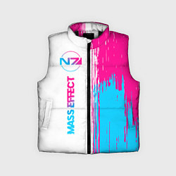 Детский жилет Mass Effect neon gradient style: по-вертикали