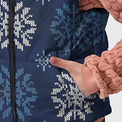 Детский жилет Снежинки спицами - узоры зимы, цвет: 3D-черный — фото 2