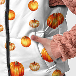 Детский жилет Оранжевые тыквы - паттерн, цвет: 3D-светло-серый — фото 2