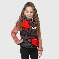 Детский жилет Mass Effect - черно-белый, цвет: 3D-черный — фото 2