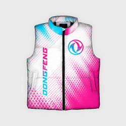 Детский жилет Dongfeng neon gradient style: надпись, символ, цвет: 3D-черный