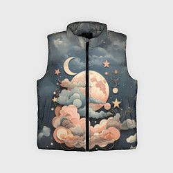 Детский жилет Волшебное ночное небо, цвет: 3D-светло-серый