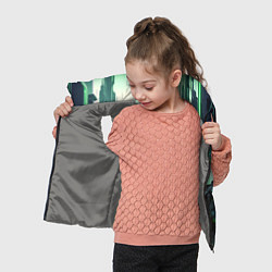 Детский жилет Неоновый зеленый дракон, цвет: 3D-светло-серый — фото 2