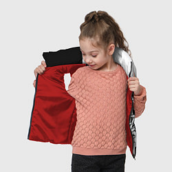 Детский жилет Kudo черно-белое, цвет: 3D-красный — фото 2