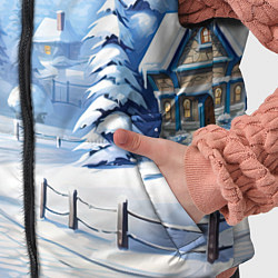 Детский жилет Снежный зимний фон, цвет: 3D-светло-серый — фото 2